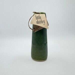 Material Good Little Shirley Tall Vase Canal Beach Glass Green Ceramic Bud Vase